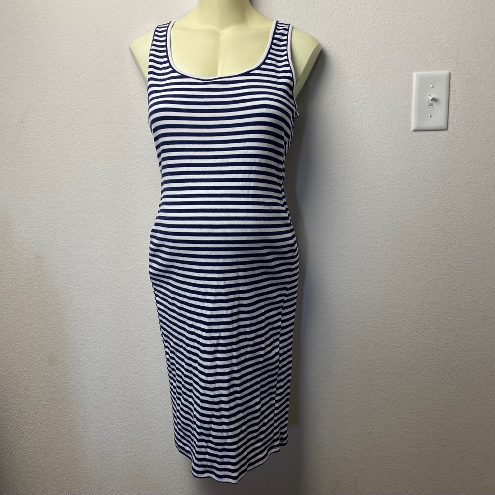 Motherhood Maternity Striped Sleeveless Dress